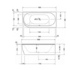 Duravit Darling 700247000000000 Ванна 1900х900 мм, акриловая, угол справа, с панельюи ножками,с 2 наклонами для спины, цвет белый