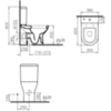 VitrA Diana 9816B003-7201 Унитаз напольный с бачком с сиденьем микролифт