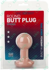 Круглая телесная анальная пробка ROUND SMALL