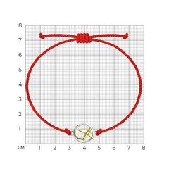 Браслет красная нить с подвеской САМОЛЕТ из золочёного серебра.Символ «Мечта»