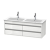 Duravit Ketho KT643302222 База под раковину, для 233613, 4 выдв.ящика,480x1270x475мм , цвет белый глянцевый