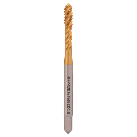 Метчик М 4,0х0,7 (Машинный, винт.) DIN371 HSSE-TiN 6g C/2-3P R45 63мм a=3,4 H-Tools 514X01-C2-0040