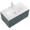 BelBagno UNO-800-1C-SO-AO База под раковину подвесная с фрезерованными ручками по всей длине фасада с одним выкатн. ящ., Голубой Матовый, 800x455x350