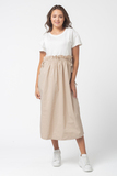 Платье для беременных и кормящих 15836 тофу бежевый