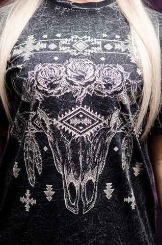 Affliction | Футболка женская ROSE JUNCTION AW20128 принт спереди