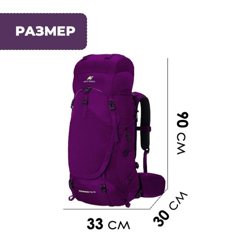Картинка рюкзак туристический Nevo Rhino 8929-NW Purple - 2