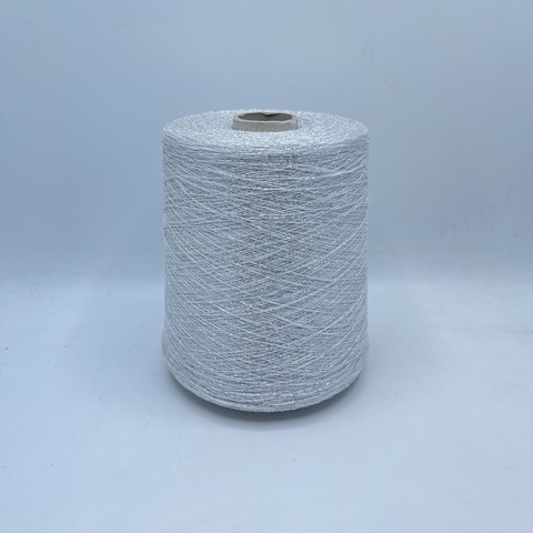 Industria Italiana (пр.Италия),art-Frizzante 3500 м/100гр,Вискоза+Полиамид(Люрекс), цвет-Светло-серый. арт-24096