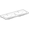Geberit Renova Plan 122230000 Двойная встраиваемая раковина, 130x48см, белый