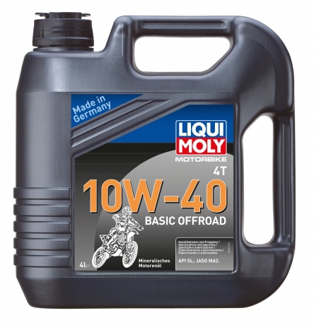 Масло моторное Liqui Moly Motorbike 4T Basic Offroad 10W40 минеральное 4л