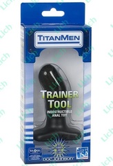 Черная анальная пробка TITANMEN TRAINING TOOL #1