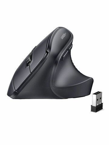 Беспроводная вертикальная мышка  UGREEN M571P (65042) Wireless Vertical Mouse 2.4GHz & Bluetooth - Black