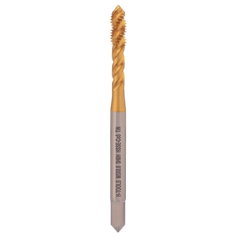 Метчик М 5,0х0,8 (Машинный, винт.) DIN371 HSSE-TiN 5h6h C/2-3P R45 70мм a=4,9 H-Tools 516X01-C2-0050