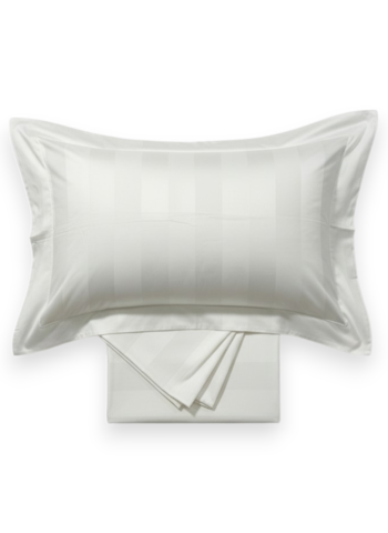 Постельное белье из страйп-сатина Ritz | White
