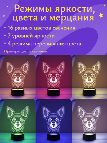 Ночник подарок Чихуахуа