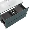BelBagno UNO-MINI-1000-2C-SO-AO База под раковину подвесная с фрезерованными ручк. по всей длине фасада с двумя выкатн. ящ., Голубой Мат.,1000x395x608