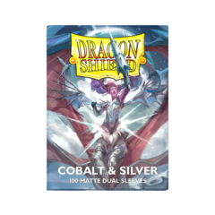 Dragon Shield - Dual Matte Cobalt & Silver протекторы 100 штук
