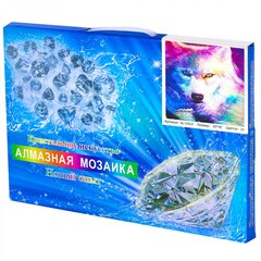 
          Алмазная мозаика Alingar, на подрамнике, с полным заполнением, (матов.) дизайн рамка, 30х40 см, 20 цветов, "Волк"