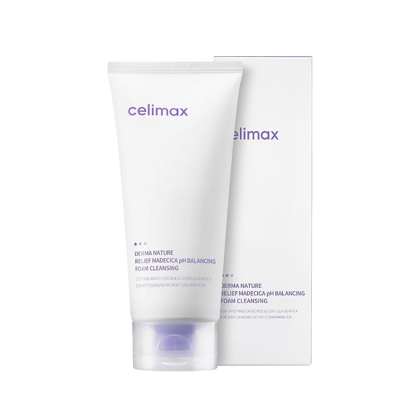 Celimax Слабокислотная очищающая пенка Derma Nature Relief Madecica pH Balancing Foam Cleansing