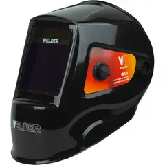 Маска сварочная WELDER ULTIMA Ф10 Хамелеон 103x90 мм, DIN 4/5-8/9-13 (Внеш. регул) WDU-Ф10-П