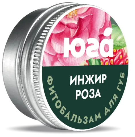 ЮГА Фитобальзам для губ Инжир и роза 10г