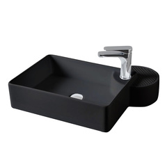 ArtCeram Cartesio CAL002 03 00 NERO *1 Раковина накладная, 44x58, цвет: чёрный фото