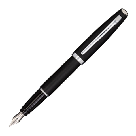 Перьевая ручка Aurora Style Resina Matt Black CT, перо - M, в подарочной коробке