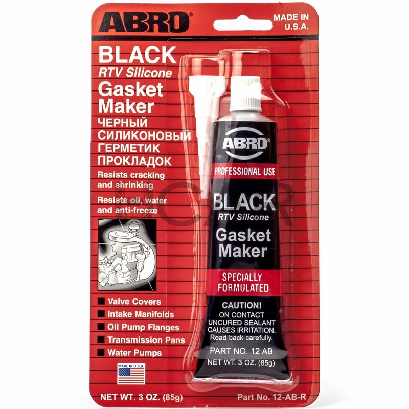 Герметик силиконовый ABRO Black Gasket Maker 85г черный