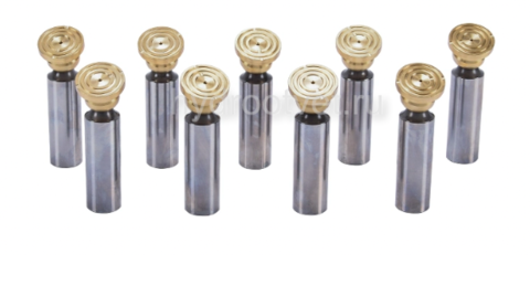 Фото A4VG250 PISTON SHOE SET(ONE SET=9PCS) - Набор поршней 31,2x132,6 мм (92,7 мм) с подпятниками (в одном наборе 9 шт.) для насоса A4VG250, малое отверстие