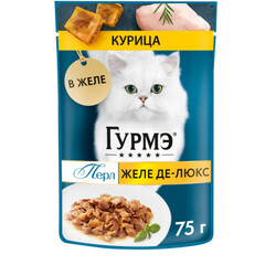 Gourmet Gold пауч для кошек желе делюкс (курица) 75 г