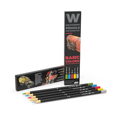 Weathering Pencils Basic colors “Shading & demotion set”