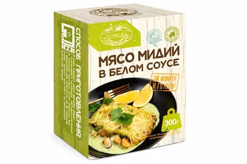 Мясо мидий в белом соусе, 300г