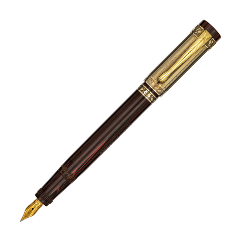Ручка перьевая Aurora Umberto Nobile Dark-Brown & Vermeil Gold, M (AU-950M)