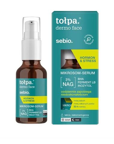Tołpa DERMO FACE SEBIO Микросомальная сыворотка против несовершенств кожи, вызванных стрессом и гормональными изменениями, 30мл