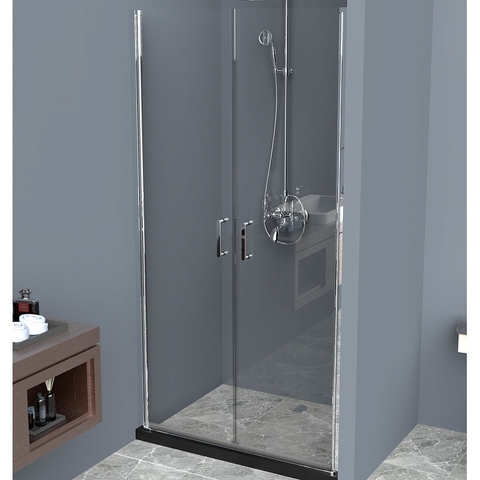 BelBagno Uno UNO-B-2-100-C-CR Дверь в проём с двумя распашными створками, цвет: хром