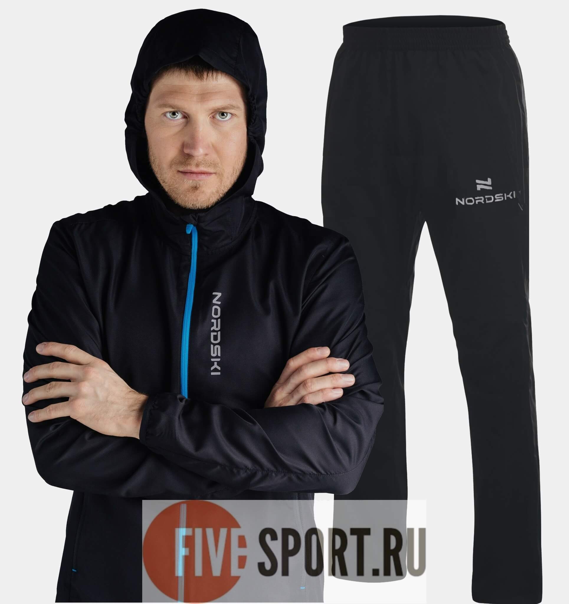 Nordski Run Motion костюм для бега мужской Black