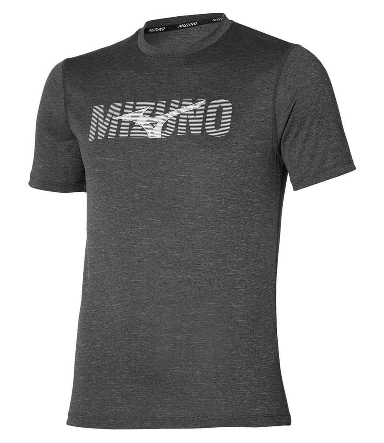 Mizuno Core Graphic Tee беговая футболка мужская серая