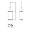 Gessi Ovale 25354#031 Ершик напольный черный, цвет: хром