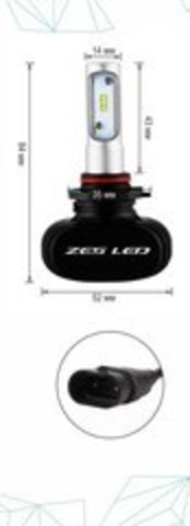 Лампы головного света Viper ZES LED H3, (радиатор), комплект