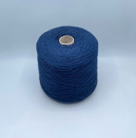 Бобинная пряжа (пр.Италия), art.Cotone, 350м/100 гр. 100%Хлопок, цвет-Синий,неоднотонный , арт.34766
