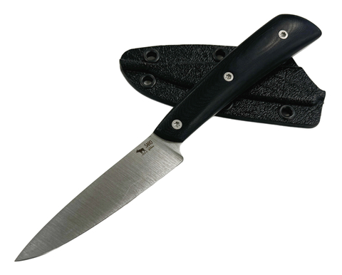 Кухонный нож Овощной, цельнометаллический, AUS-6, G10, Саро