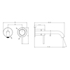 Gessi 316 54086#708 Встраиваемый смеситель с изливом 200-170мм (внешние части), цвет: brushed copper pvd