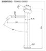 Remer Element ET11LXLRP Смеситель для раковины высокий, цвет: медь брашированная