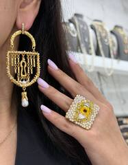 30325 - Серьги длинные PADLOCK style by SCHIAPARELLI