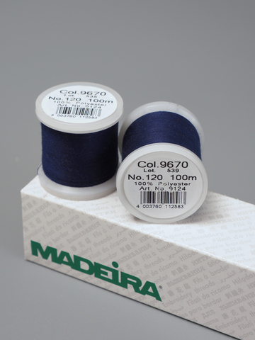 Нитки швейные Madeira aerofil №120 Col. 9670 синий (100, 400 м)