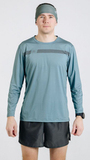 Беговая рубашка лонгслив Noname Miler T-Shirt Ls Ux 25 Grey/Green