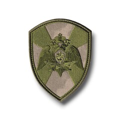 Нашивка ( Шеврон ) На Рукав ФСВНГ ( Росгвардия ) Общая ( Орел ) Мох