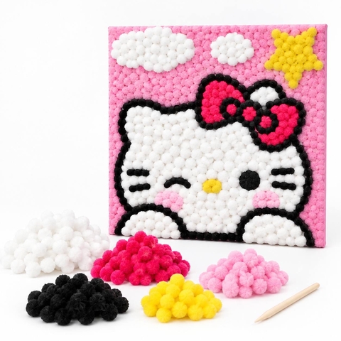 Мозаика из помпонов «Hello Kitty” 3+