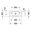 Duravit DuraStyle 713500000 Раковина без перелива, без отв. для смесителя, 500x220мм, цвет: Белый