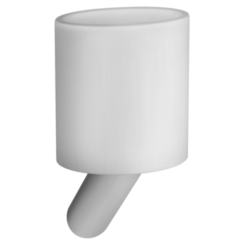 Gessi Ovale 25609#031 Стакан настенный белый, цвет: хром