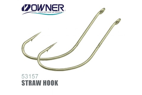 53157 № 10 Крючки OWNER Straw Hook-Brown / продажа от 5 уп.